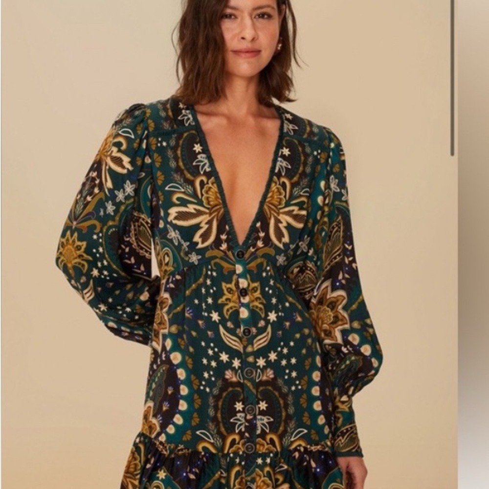 FARM Rio Multicolor Long Sleeve Dress